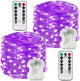 Purple - 2PK（100LED with Remote）