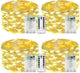 Warm White - 4 pack 50 LED & Remote