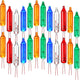Red, Orange, Warm White, Green, Blue