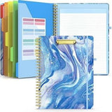 Sooez Spiral Clipboard Folio – Neutral-Toned Portfolio Streamlining Lecture Notes, Charts, and Loose Paper