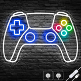 AQUOS Neon Signs Gamepad LED Neon Light – Cool Birthday Gift for Teen Boys and Gamers, USB Powered Boys Room Wall Decor