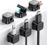 JOYROOM Desk Cable Organizer Clips for Remote Work, Pull Cord Through Without Opening the Holder for Quick Plug-In