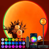 Acelisty LED Sunset Lamp – Cozy Housewarming Gift Idea, 360° Rotating Ambient Light for Any Room