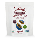 Justin's Dark Chocolate Peanut Butter Candy Pieces – Clean-Ingredient Pantry Snack, 4.5oz Bag