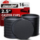 16pcs Round Black - 2.5"