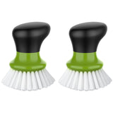 MR.SIGA Nylon Bristle Palm Scrub Brush – Lightweight Ergonomic Design to Reduce Wrist Strain and Support Self-Care in the Kitchen, Gray, Pack of 2
