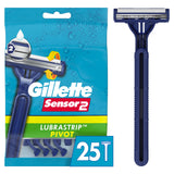 Gillette Sensor2 Pivoting Head Men's Disposable Razors – Thoughtful Stocking Stuffer for Travelers and Dads
