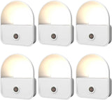 LuminAura Plug-in Nightlight 6-Pack with Smart Light Sensor, Smoke and Flame Free LED for Nursery, Hallway and Kitchen Night Safety