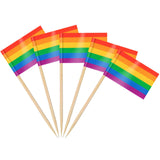 AhfuLife International Flag Cupcake Toppers – Outdoor Dining Decor for Soccer Watch Parties, Durable Paper Flag Cocktail Sticks