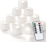 Homemory Flameless Votive Candles – Adjustable Brightness Tea Lights for Cozy Home Aesthetic, Patio Tables, and Seasonal Decor