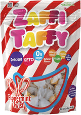 Zollipops KETO Taffy Peppermint 5oz – Elegant Sugarless Candy Gift for Valentine's Day and Mother's Day Treats