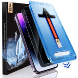 MAGIC JOHN 2-Pack Privacy Tempered Glass for iPhone 14 Pro Max, Side-View Blocking Screen Guard for Crowded Commutes