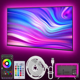Eye Care LED Backlight for TV 16.4ft – USB Bias Lighting Strip with Smart Timer & Dimming, Calming Nighttime Ambiance for Bedroom