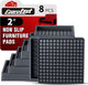 8pcs Square Black - 2"