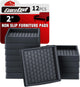 12pcs Square Black - 2"