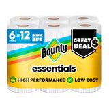 Bounty Essentials Select-A-Size Paper Towels – Sleek Multifunctional Rolls for Less-Is-More Homes, 4 Pack