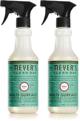 MRS. MEYER'S CLEAN DAY All-Purpose Cleaner Spray, Basil, 16 fl. oz – Aesthetically Clean Bathroom Fixtures for Spa-Style Vanities