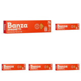 Banza Protein Spaghetti Pack of 5 - Bulk Minimal-Stock Pasta for Streamlined Pantry Organization