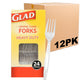 24 Count (Pack of 12) - Clear
