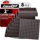 8pcs Square Brown - 2"