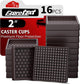 16pcs Square Brown - 2"