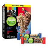 KIND Kids School Friendly Blueberry Muffin and Chocolate Chip Oat Bars Variety Pack – Nut-Free Lunchbox Snack for Nursery and Playdate Treats