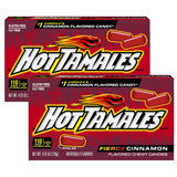 Hot Tamales Fierce Cinnamon Chewy Candy Mini Box – Kid-Sized Portion for Backpacks, Car Rides, and Halloween Goody Bags