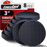 Ezprotekt Anti-Slide Floor Protectors for Nursery Decor, Square Rubber Furniture Coasters Under Crib Legs on Hardwood