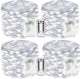 Cool White - 4 pack 100 LED & Remote