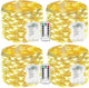 Warm White - 4 pack 100 LED & Remote