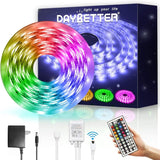 DAYBETTER Waterproof LED Lights 16.4ft – Soft RGB Accent Lighting for Bedroom, Stairway, and Cozy Home Corners