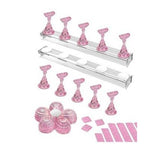 LUVYAUV Magnetic Nail Practice Stand – Streamlined Workflow Tool for Home Salon Pros, Swap Tips in Seconds for Faster Design Testing