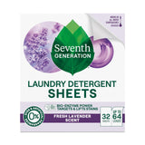 Seventh Generation Lavender Laundry Sheets – Travel-Size Laundry Detergent for Airbnb and Vacation Rentals