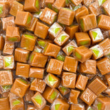 LAETAFOOD Green Apple Caramel Cubes – Safe Classroom Snack, Individually Wrapped Caramels for Kids' Lunchboxes, 1 lb (75 Count)