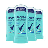 Degree Ultra Fresh Shower Clean Antiperspirant Stick for Women – 48H Odor Defense for Back-to-Back Client Meetings, 4 Pack 2.6 oz