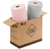 Fantasticlean Microfiber Cleaning Towel Roll – 150 Pack Coordinated Hues for Open-Plan Home Display