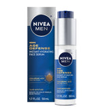 NIVEA MEN Age Defense Instant Hydrating Serum – High-End Hyaluronic Acid Formula for Him, 1.7 Fl Oz