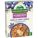Cascadian Farm Organic Vanilla Crisp Cereal – Easy Toddler Snack for Daycare Lunchboxes, Wholesome Vanilla Whole Grain Cereal