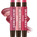 Burt's Bees Moisturizing Tinted Lip Trio – Compact Glowy Color for Camping, Hiking, and Open-Air Days