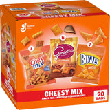 General Mills Cheesy Snack Variety Pack – Game Day & Outdoor Entertaining Snack Pack, Cheddar Chex Mix, Bugles & Gardetto's 20 ct Box