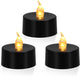 Warm Yellow Light, Black Base - 12 Pack