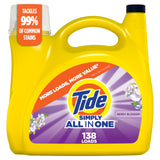 Tide Simply All-In-One Detergent for Nightly Routine and Subtle Scent Comfort, Refreshing Breeze, 128 Loads