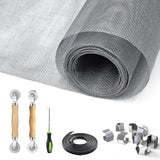 King&Charles RV Screen Replacement Kit – Durable 18x16 Mesh and Steel Roller for Trailer Windows, Campers, and Backyard Patios