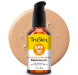 TruSkin Sunscreen Serum for Face - SPF 30 Tinted Mineral Sunscreen for a Clean, Clutter-Free Vanity