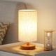 Cream Shade - Walnut Base - 9" Inline Control