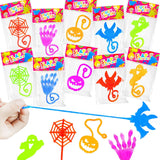 Allergen Friendly Halloween Toys for Kids – 42 PCS Non-Toxic Sticky Hand and Spooky Shape Novelty Set for Sensitive Classrooms and Parties