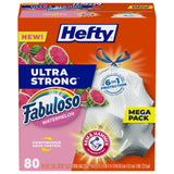 Hefty Ultra Strong Tall Kitchen Bags – Stress-Free Meal Prep Cleanup, Fresh Scented Liners 80 Count