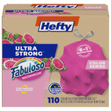 Hefty Ultra Strong 13 Gallon Trash Bags – Coordinated Kitchen Style With Vibrant Pink and Watermelon Scent, 110 Bags
