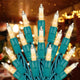 Warm White - Green Wire - 100 Count