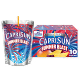 Capri Sun Summer Blast Passion Fruit Mango Juice Blend – Travel Friendly Family Vacation Pouch Drink, 10 Count 6 fl oz